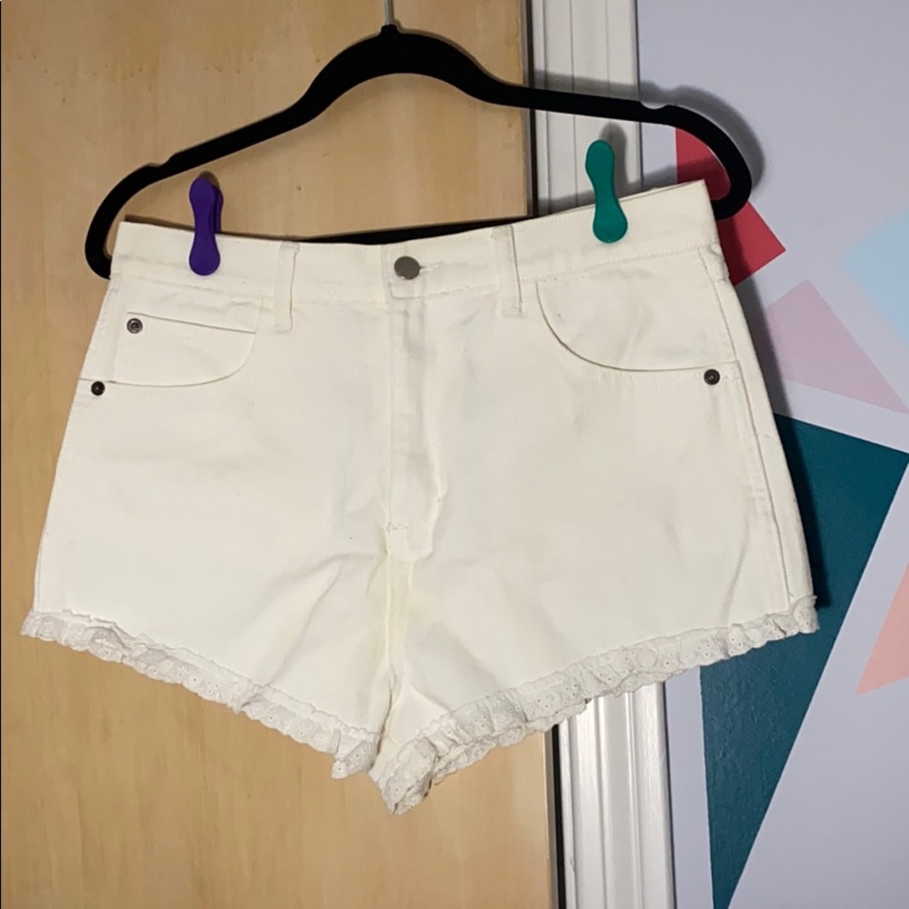White Denim Shorts